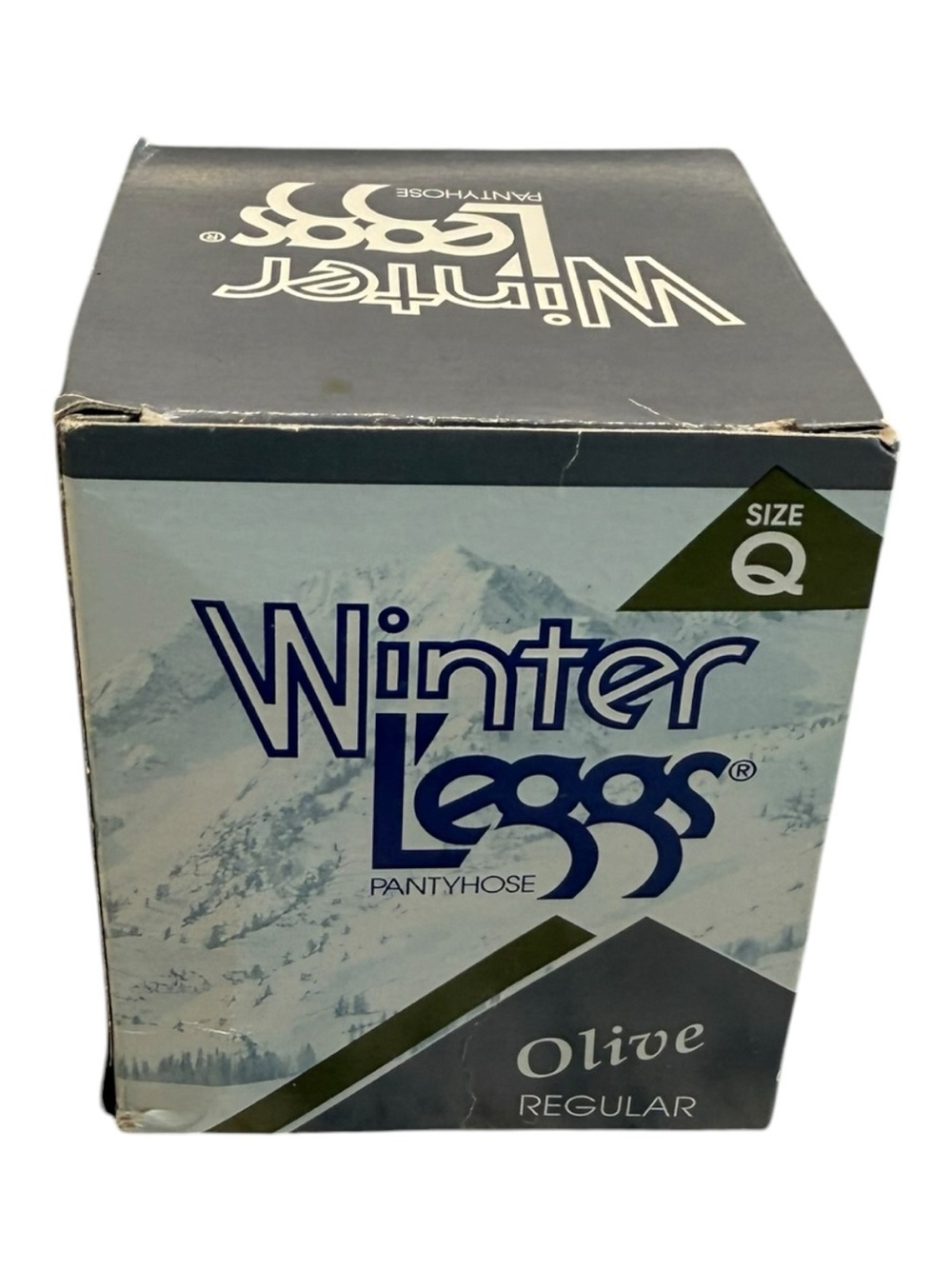 Vintage Winter L’eggs Regular Pantyhose Olive Size Q NOS